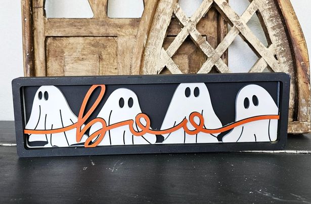 3D Framed Boo with Ghosts