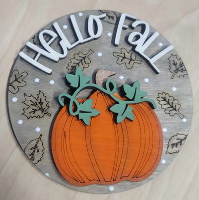 3D Interchangeable Round INSERTS - Fall & Halloween