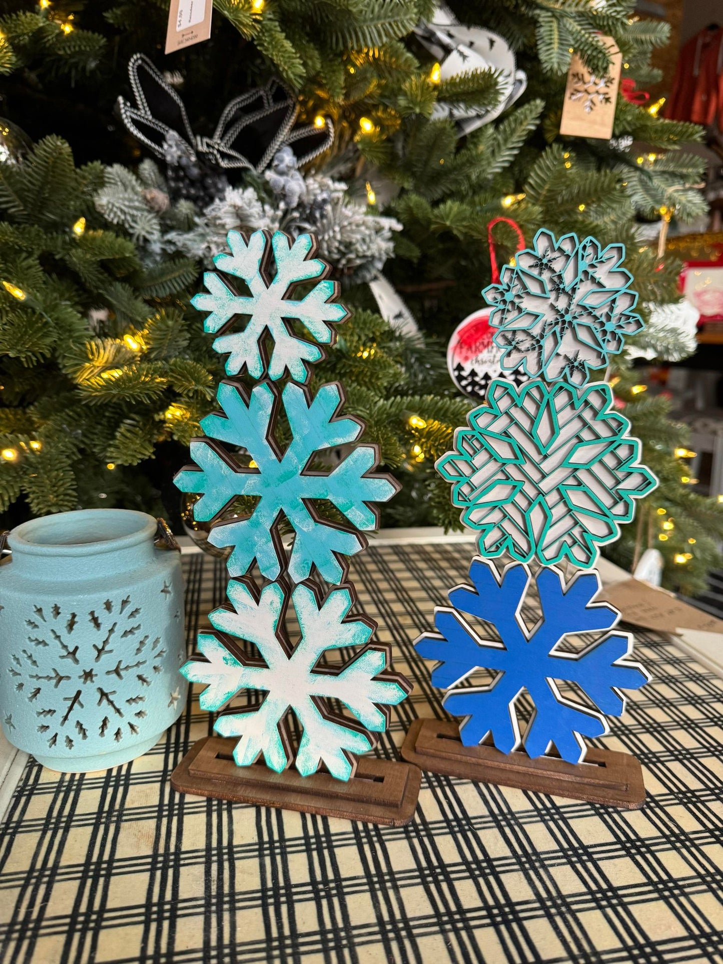 3D Standing Stacked Snowflakes