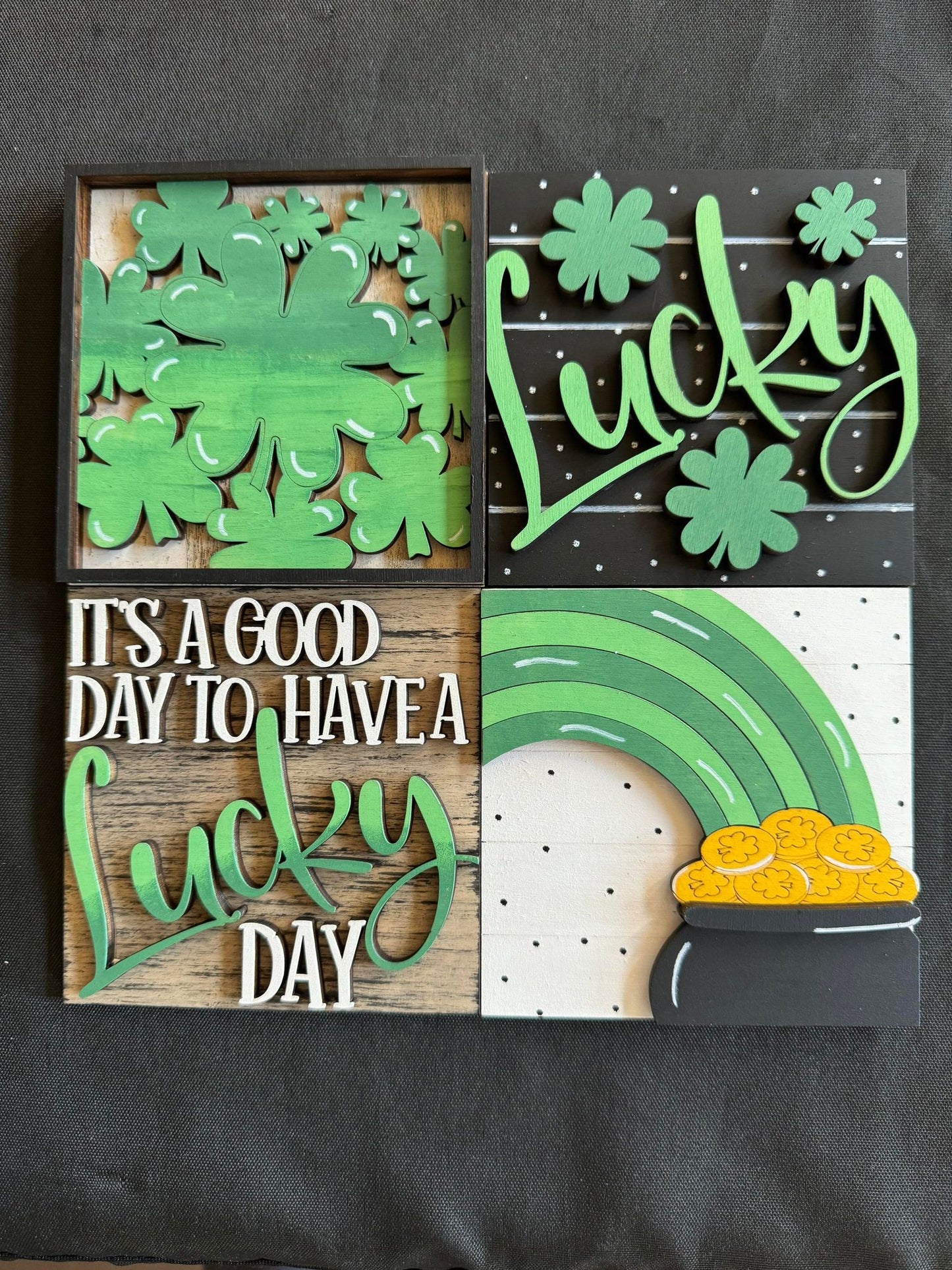 3D Interchangeable Square INSERTS - St Patrick's Day & Cinco De Mayo