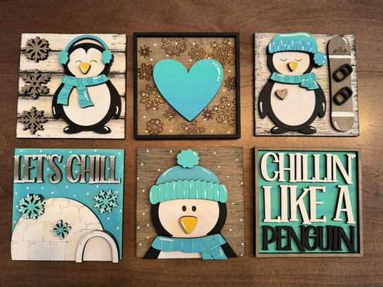 3D Interchangeable Square INSERTS ONLY - Christmas and Winter