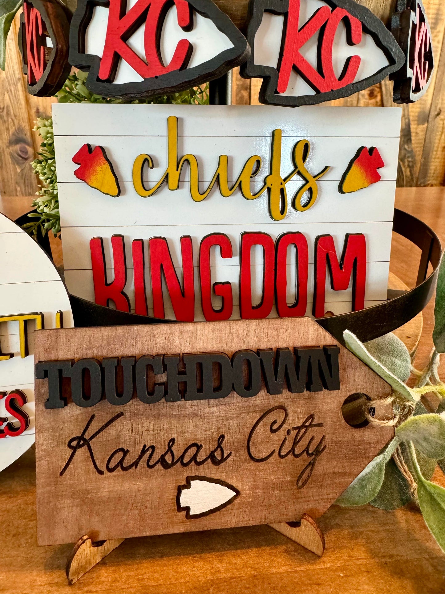 3D Tiered Tray Decor - KC Chiefs