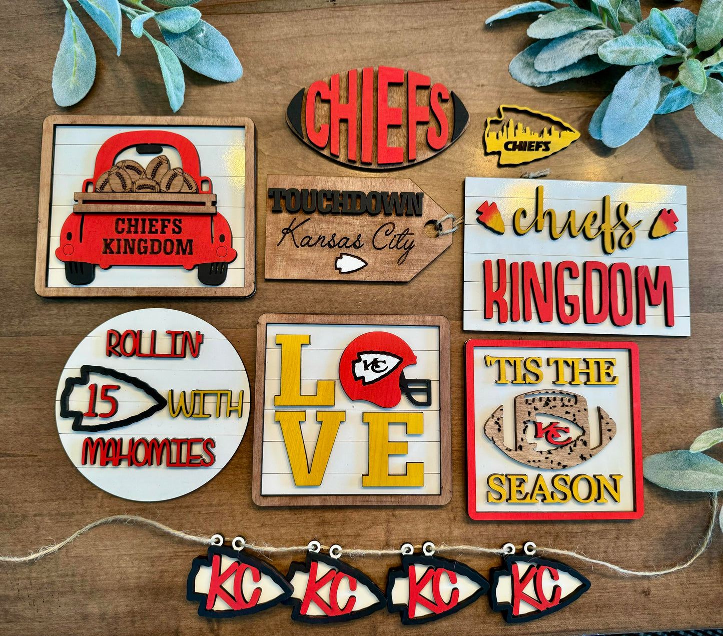 3D Tiered Tray Decor - KC Chiefs