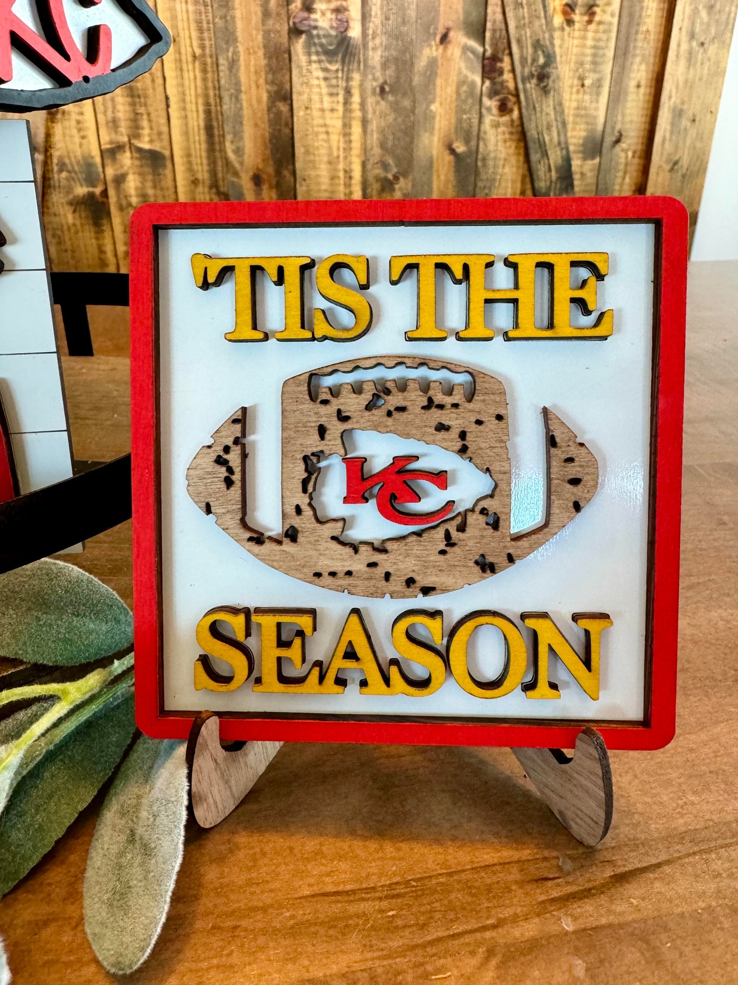 3D Tiered Tray Decor - KC Chiefs