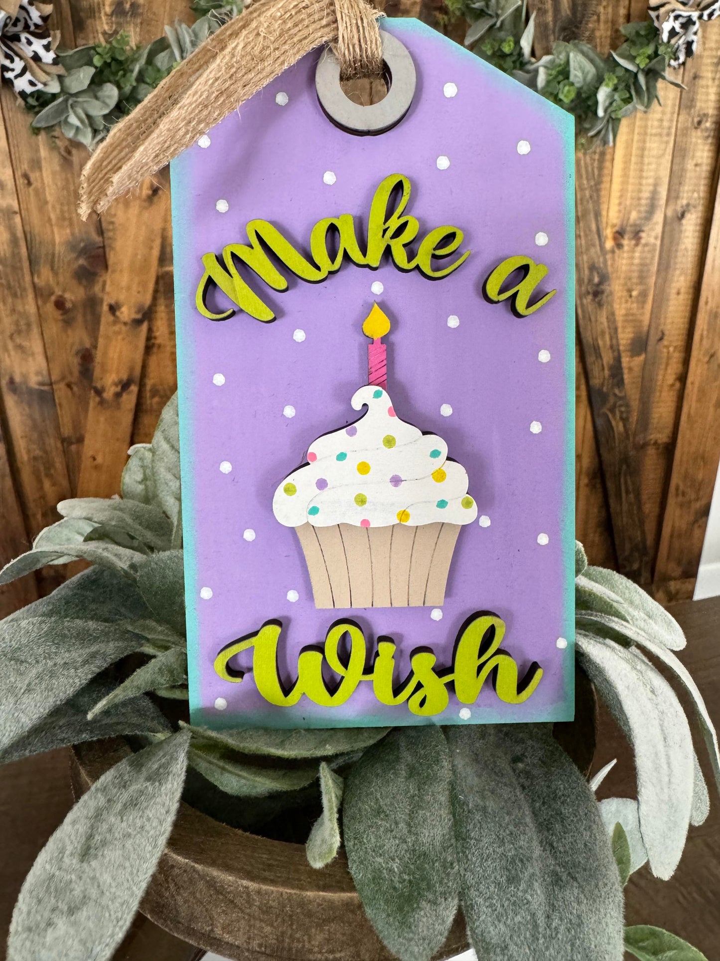 3D Tiered Tray Decor - Birthday Wishes