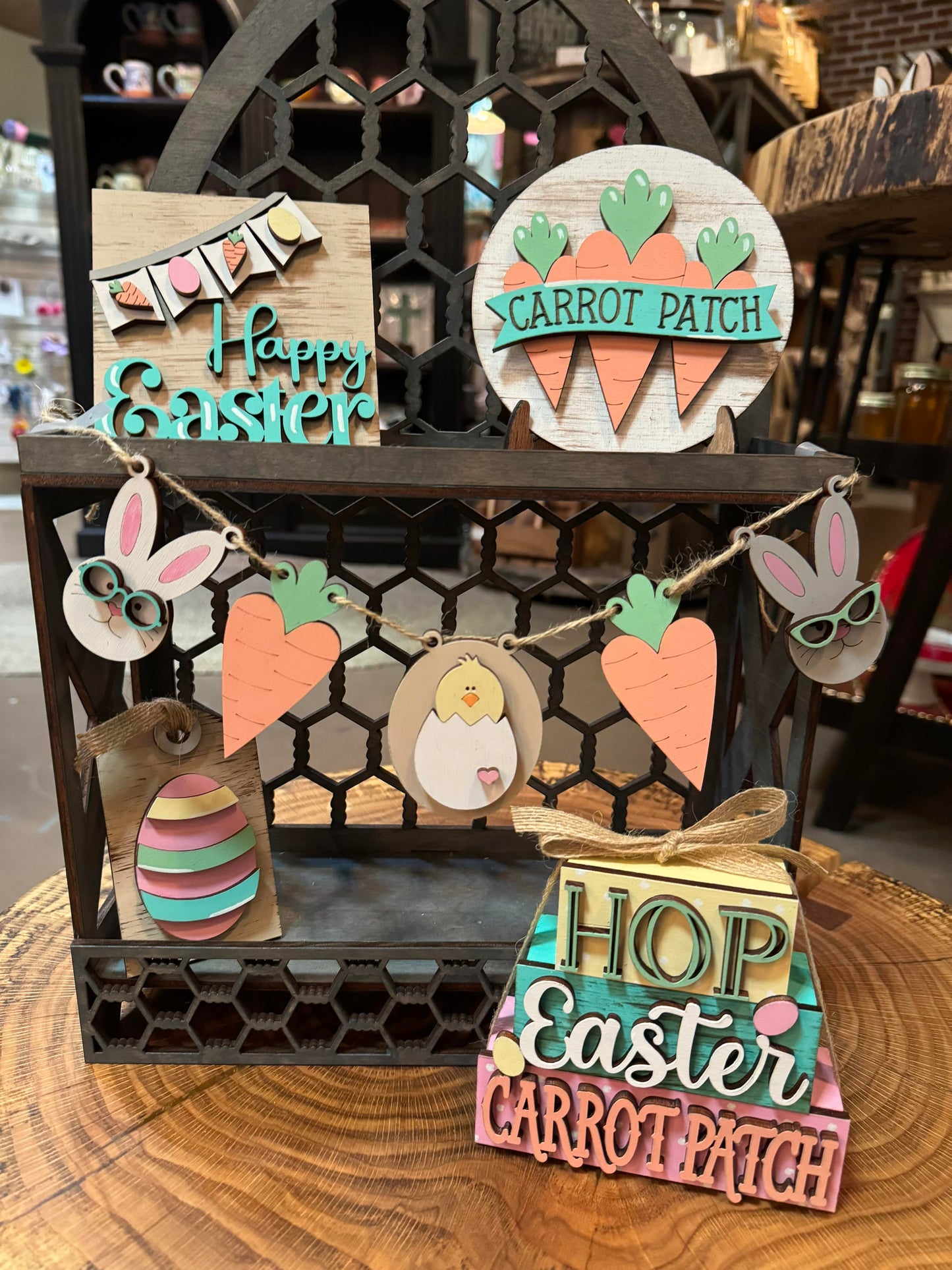 3D Tiered Tray Decor - Happy Easter Carrot Patch