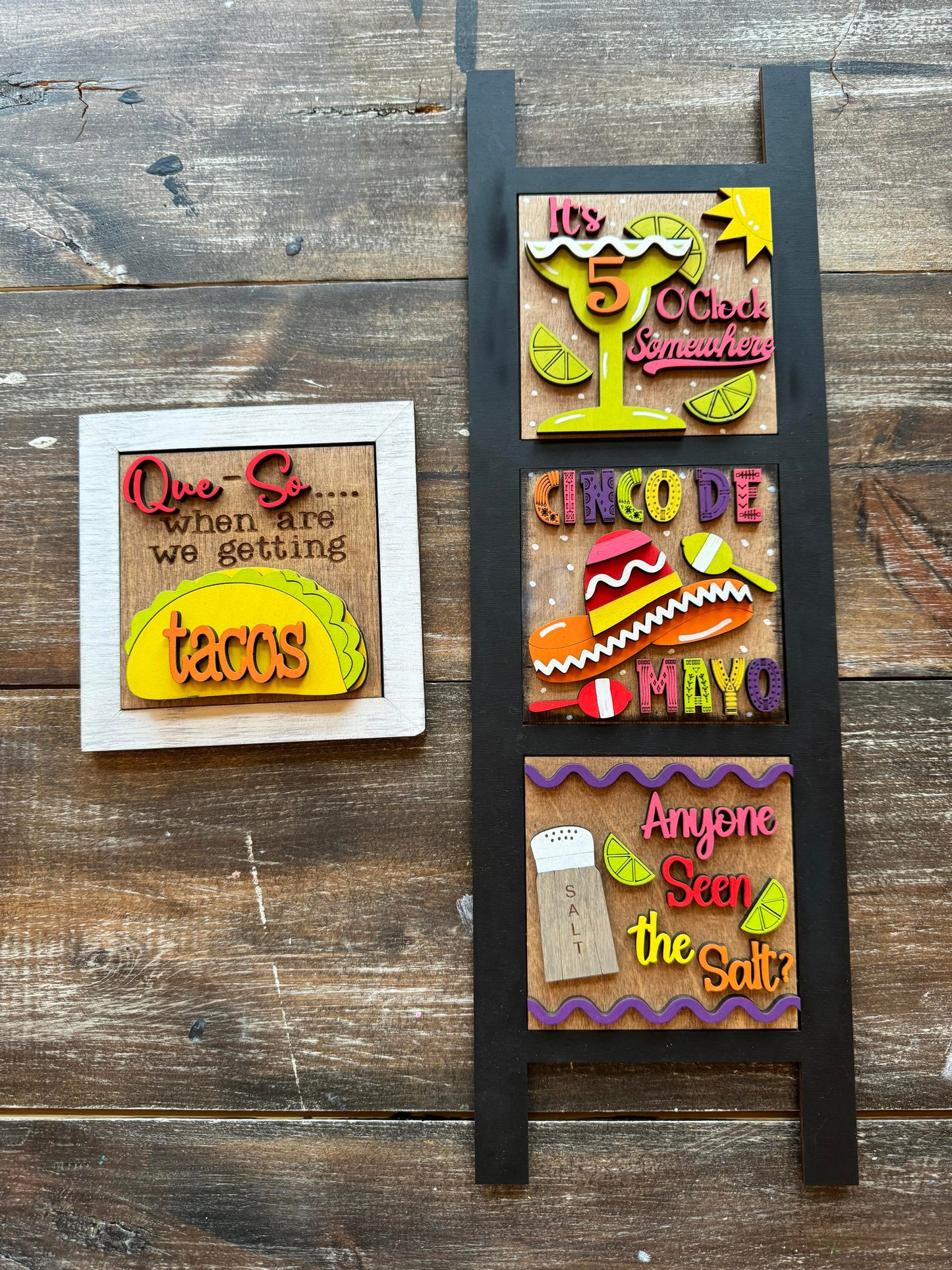 3D Interchangeable Square INSERTS - St Patrick's Day & Cinco De Mayo