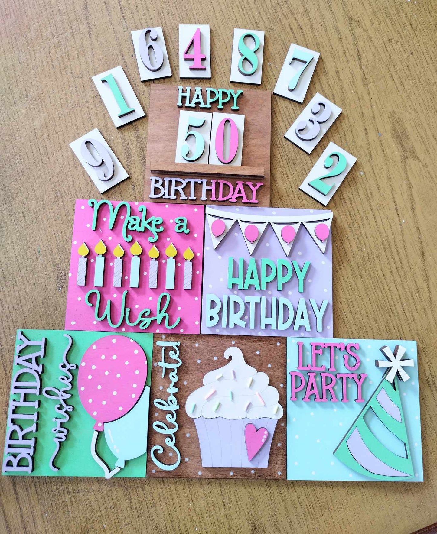 3D Interchangeable Square INSERTS ONLY - Home/Everyday/Birthday