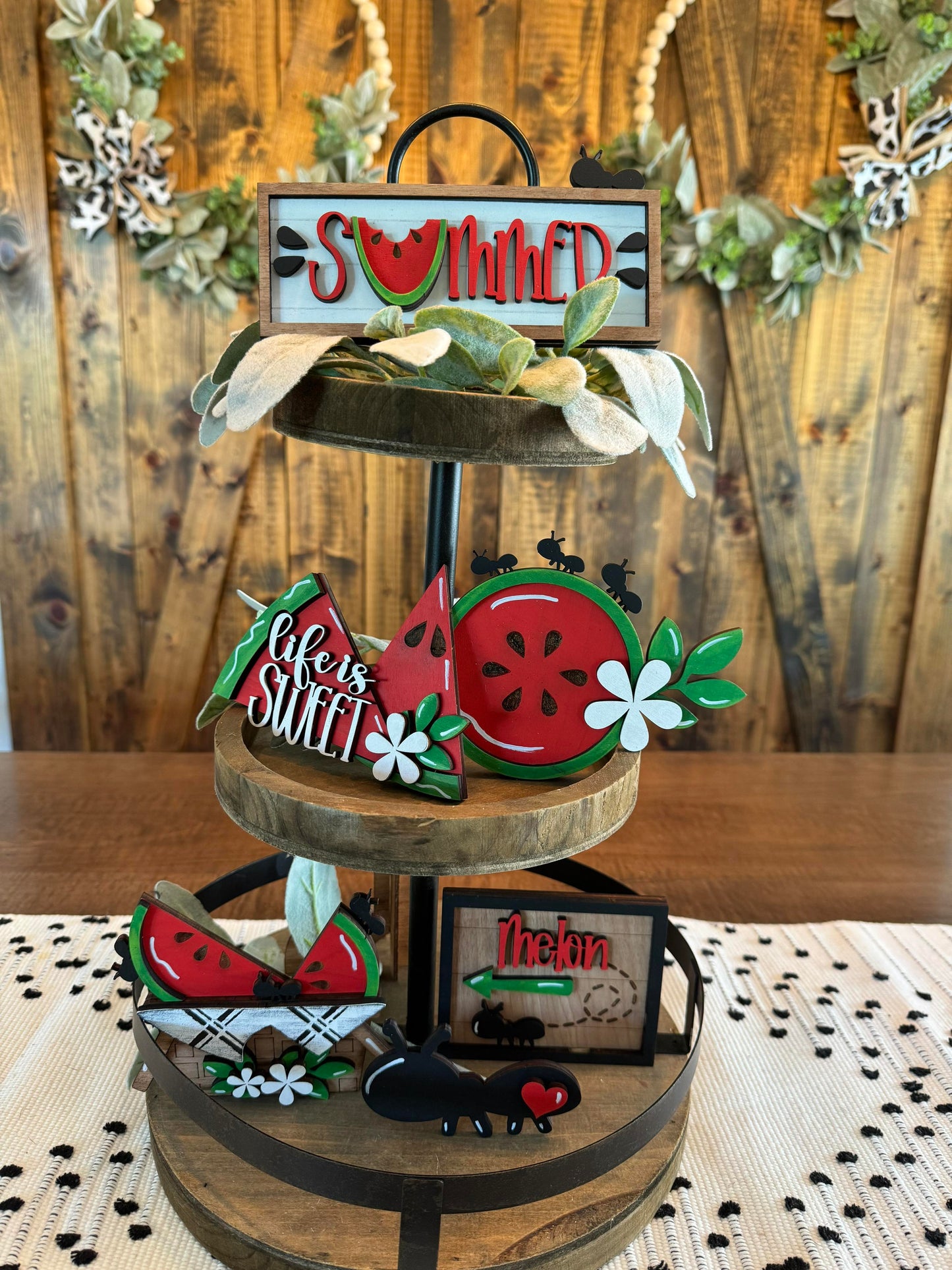 3D Tiered Tray Decor - Summer Watermelon