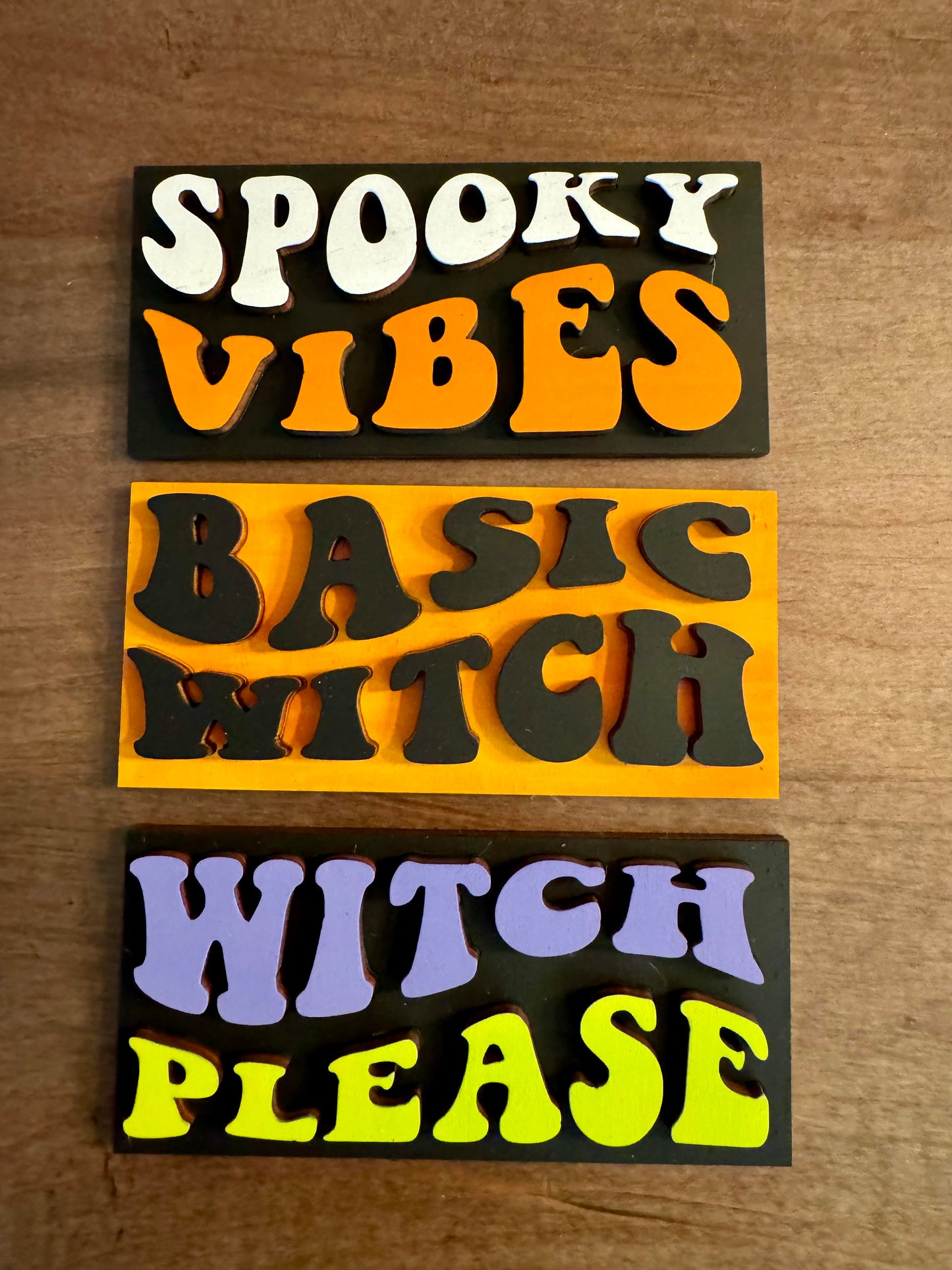 3D Interchangeable MINI Rectangle INSERTS ONLY - Mini Fall and Halloween