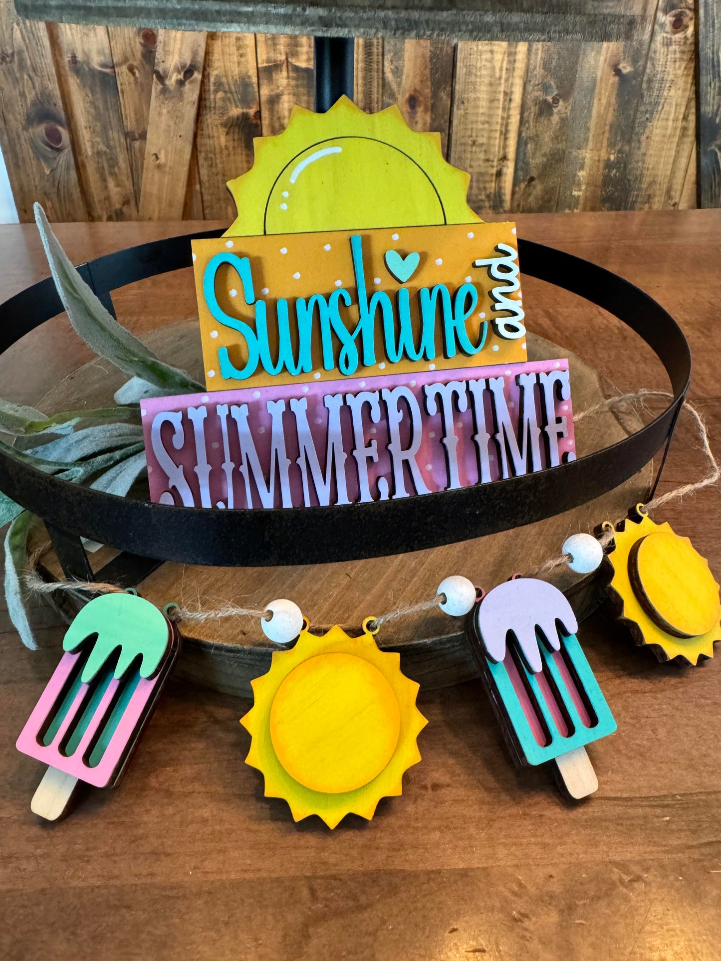 3D Tiered Tray Decor - Summer Popsicle