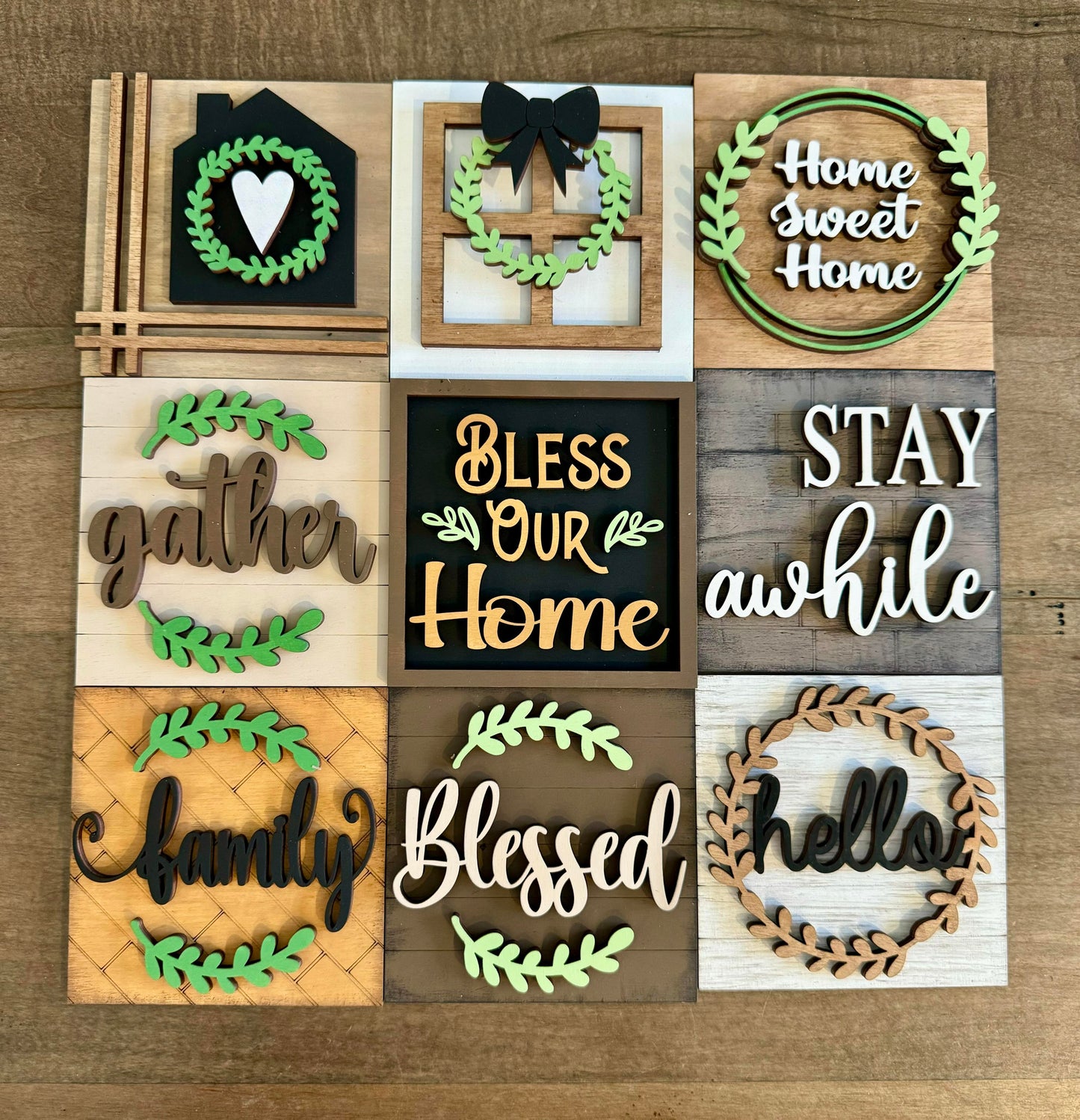 3D Interchangeable Square INSERTS ONLY - Home/Everyday/Birthday