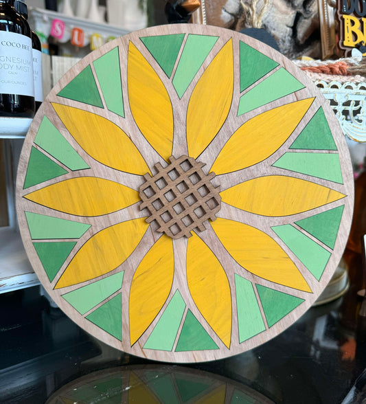 3D Barn Quilt Sunflower