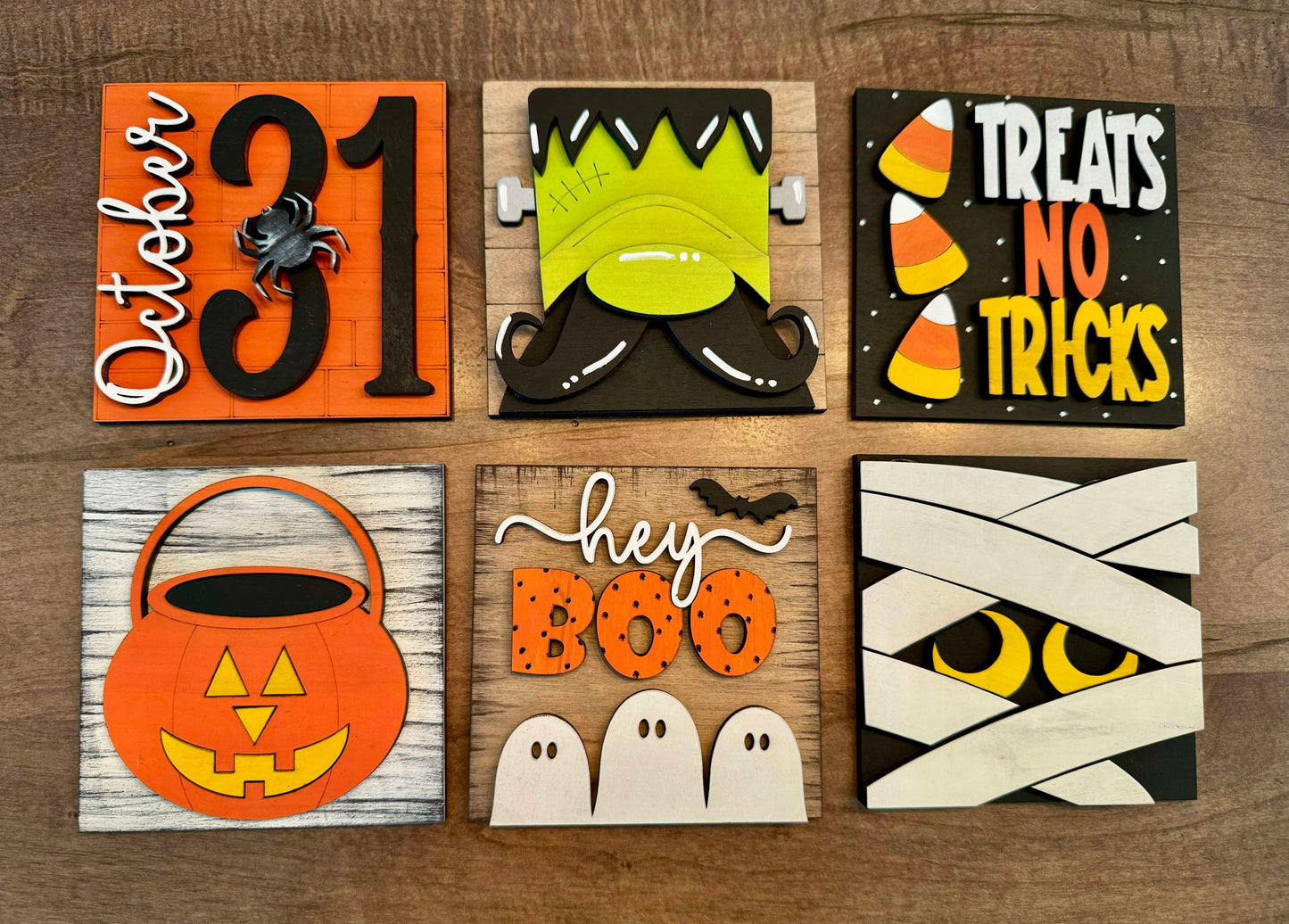 3D Interchangeable Square INSERTS ONLY - Fall and Halloween