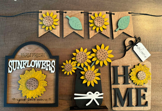 3D Tiered Tray Decor - Sunflower Home