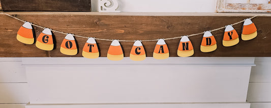 3D Banner - Got Candy - Candy Corn