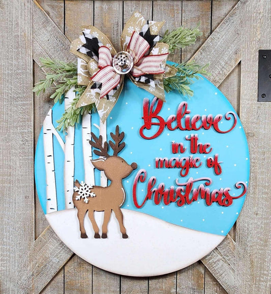 3D Door hanger - Believe in the magic of Christmas