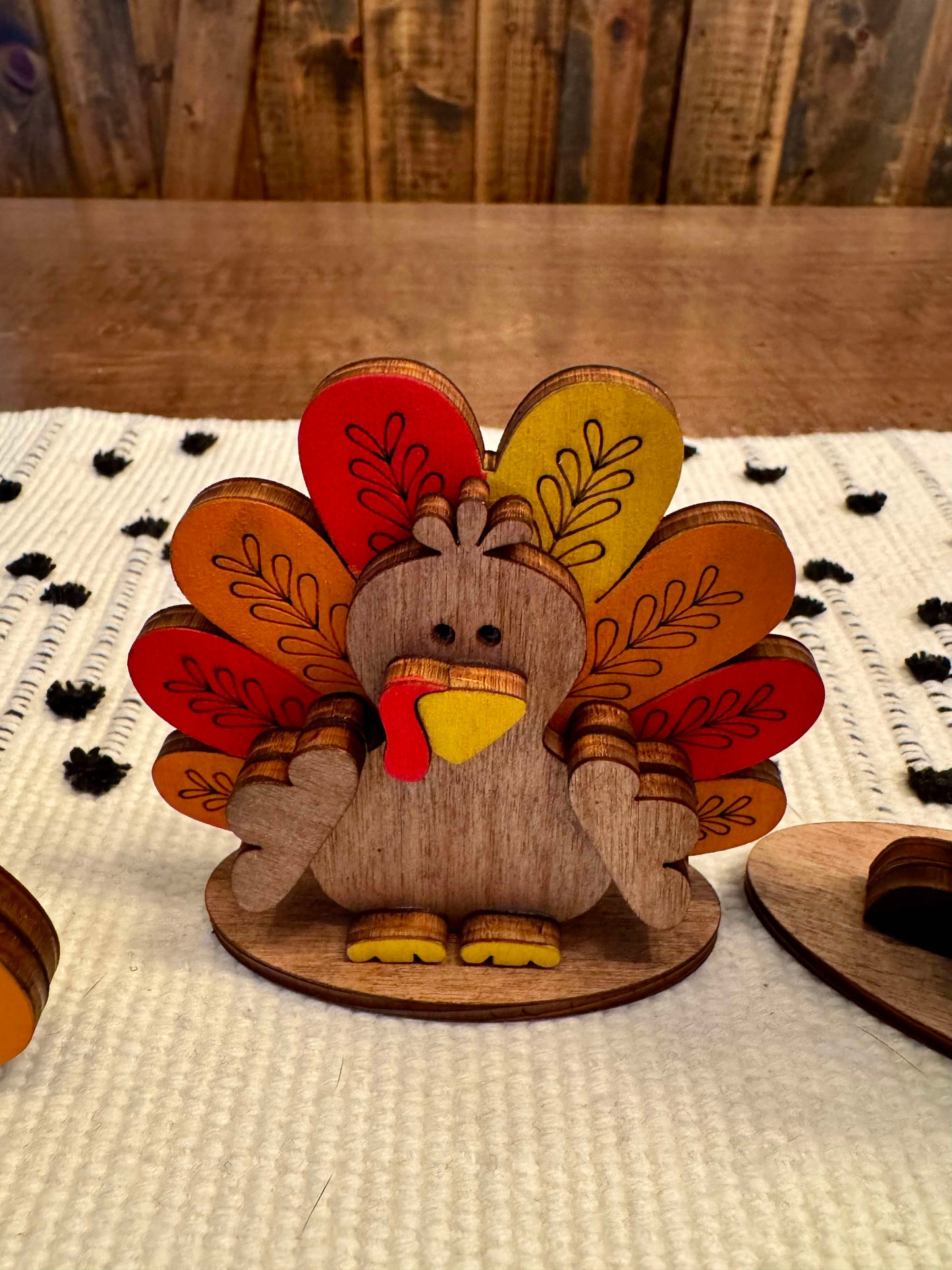 3D Standing Thanksgiving Pilgrim and Turkey