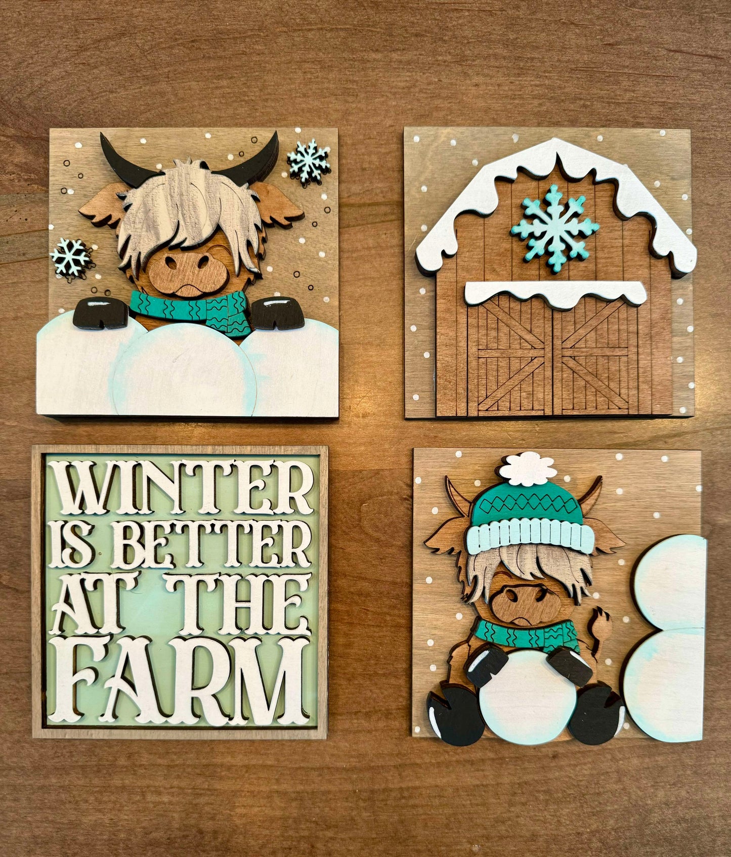 3D Interchangeable Square INSERTS ONLY - Christmas and Winter