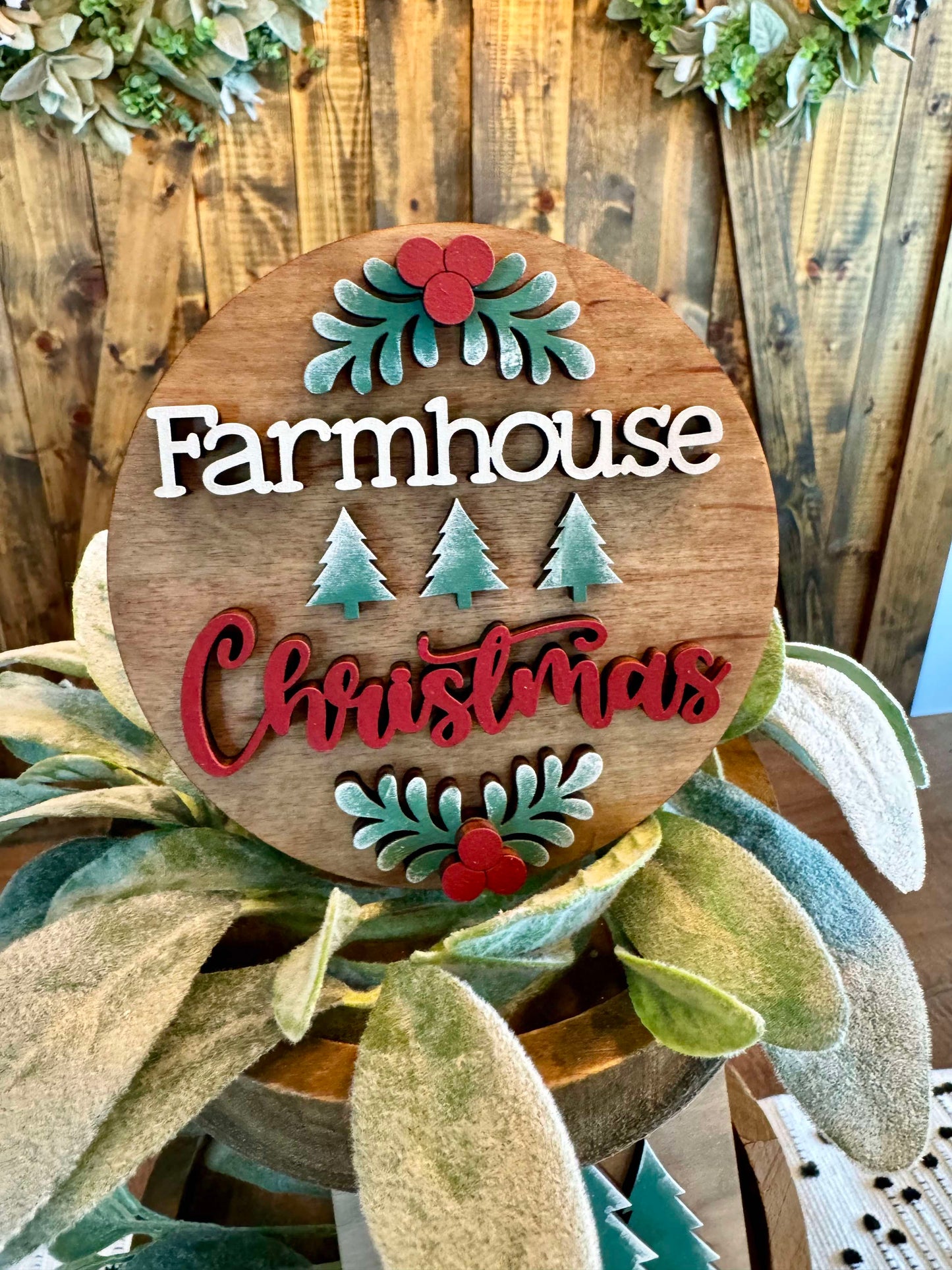 3D Tiered Tray Decor - Farmhouse Christmas with Truck