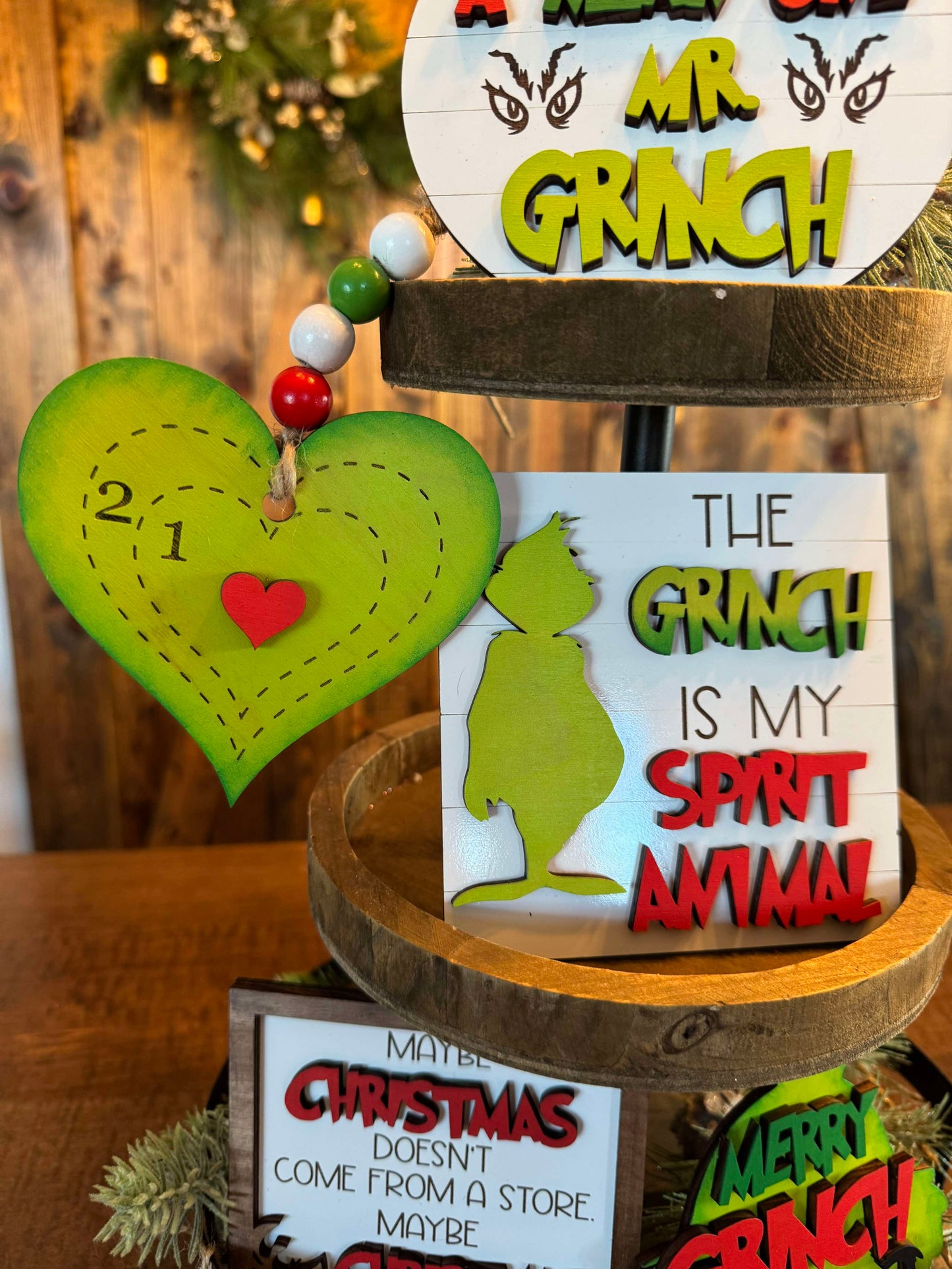 3D Tiered Tray Decor - Mean one - Spirit Animal