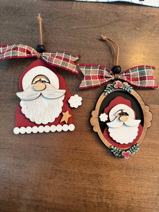 Ornament - primitive Santa