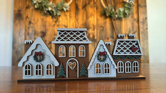 3D Standing Christmas Houses