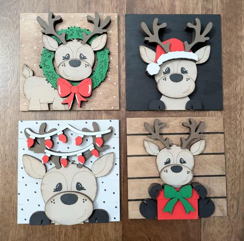 3D Interchangeable Square INSERTS ONLY - Christmas and Winter