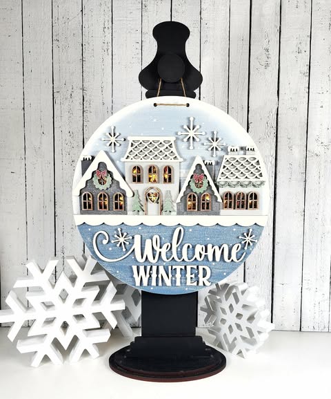 3D Mini hanger - Welcome Winter - Village