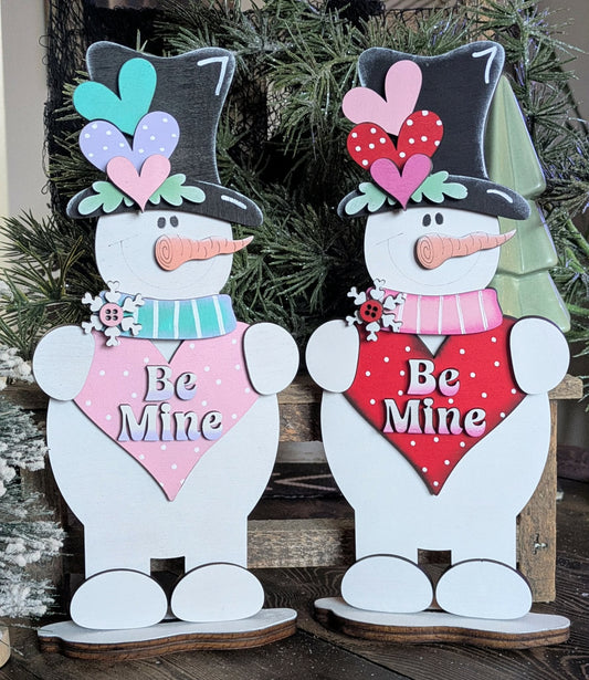 3D Standing Be Mine Snowman