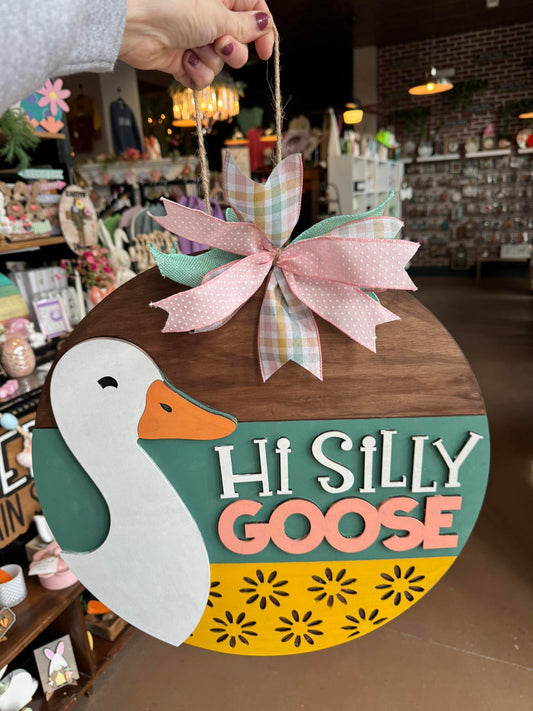 3D Door hanger - Hi Silly Goose