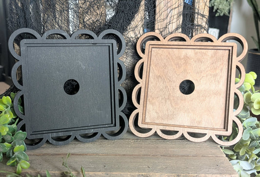 3D Interchangeable Scalloped Lace Frame Square BASE ONLY