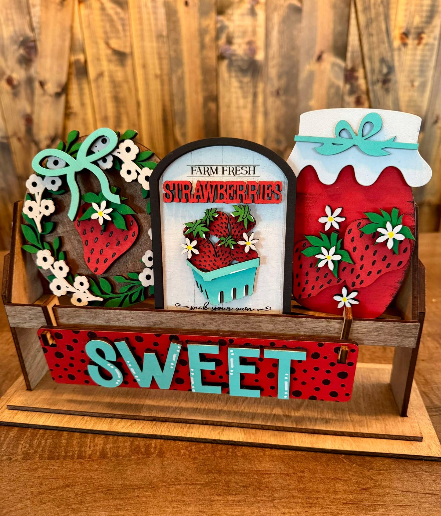 3d Interchangeable Wagon INSERTS - Summer and Patriotic