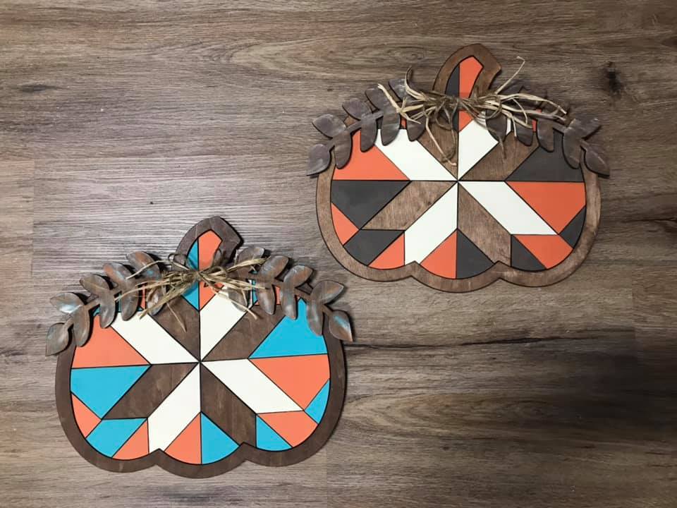 3D Barn Quilt Pumpkin