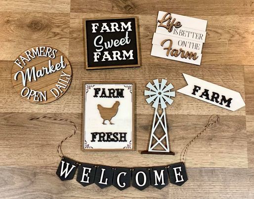 3D Tiered Tray Decor - Farmhouse