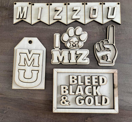 3D Tiered Tray Decor - Mizzou