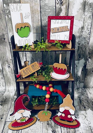3D Tiered Tray Decor - Caramel Apples