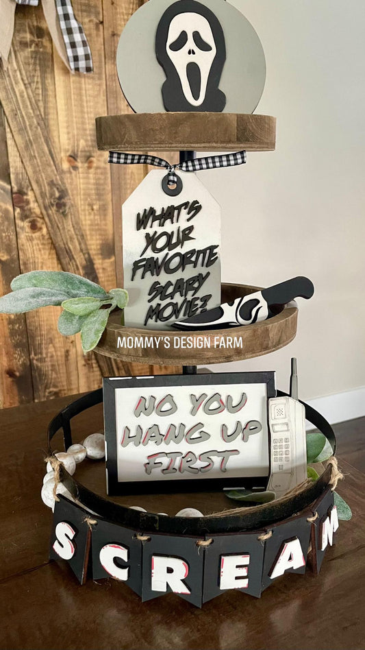 3D Tiered Tray Decor - Scream