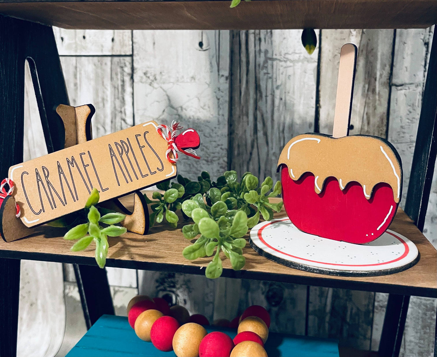 3D Tiered Tray Decor - Caramel Apples