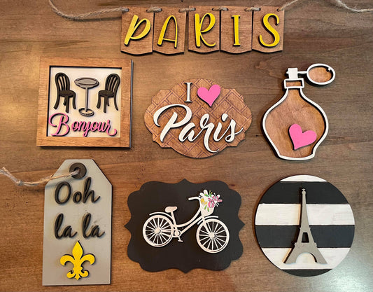 3D Tiered Tray Decor - Paris