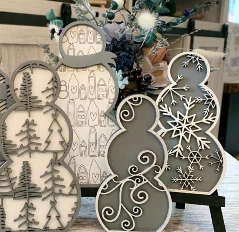 3D Decorative Standing Snowman