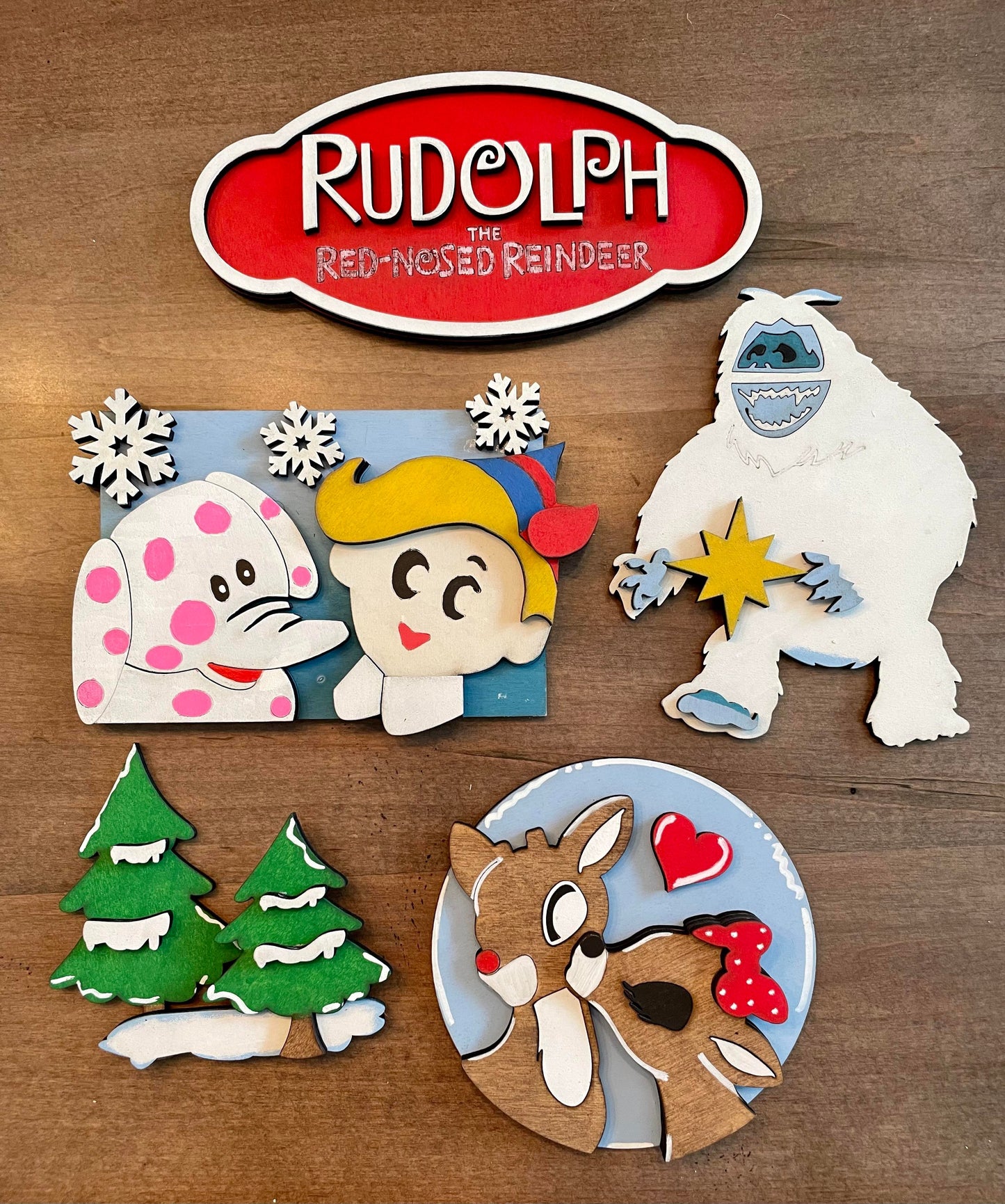 3D Tiered Tray Decor - Rudolph Movie