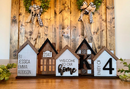 3D Standing Family Houses