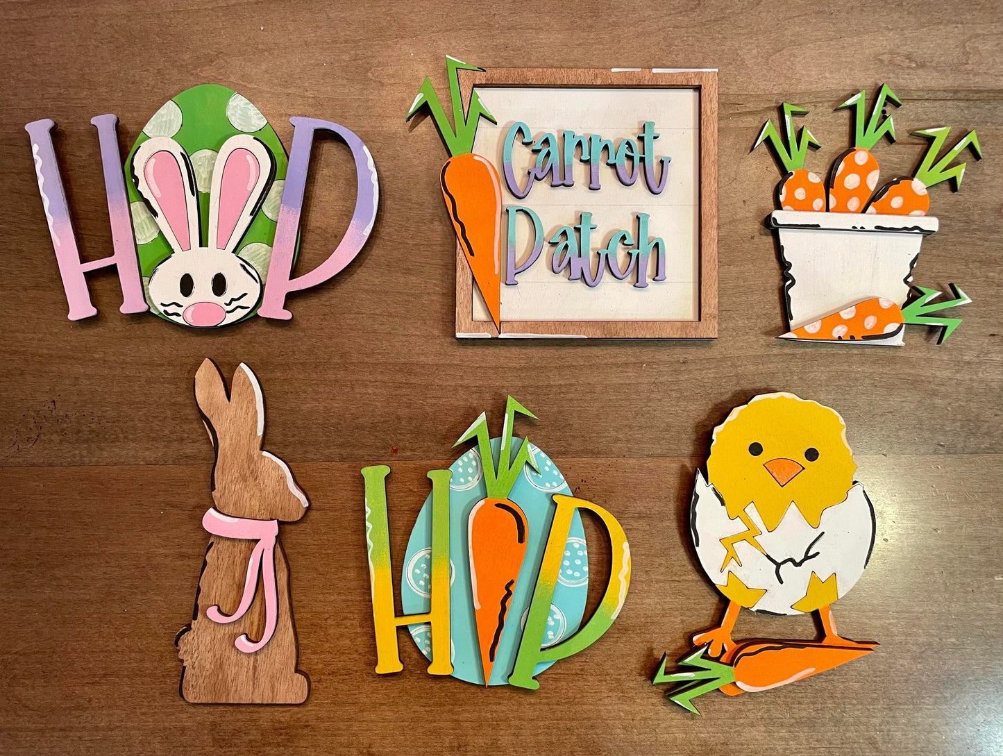 3D Tiered Tray Decor - Hop Easter