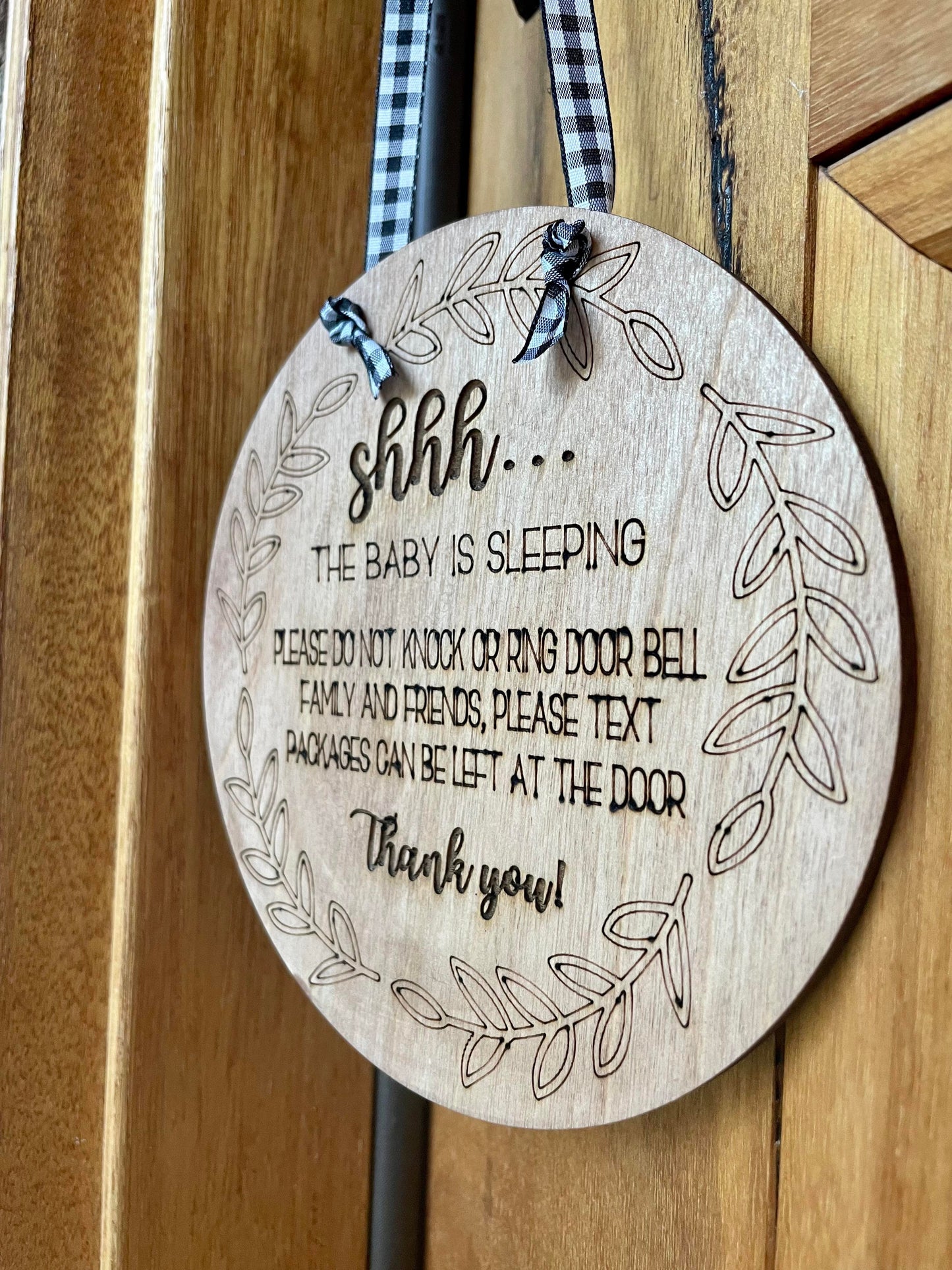 3d Door hanger Shhh Baby sleeping