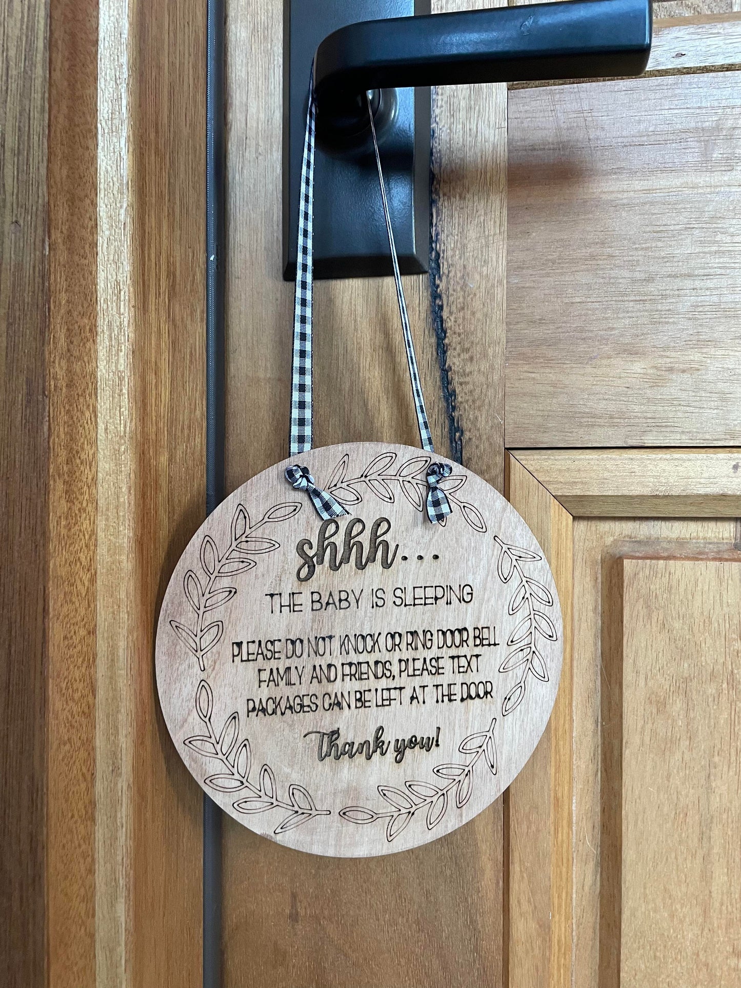 3d Door hanger Shhh Baby sleeping