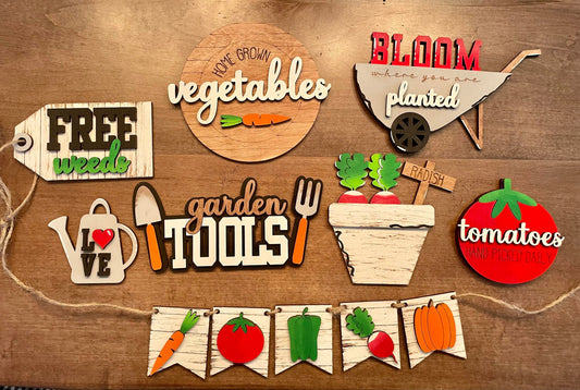 3D Tiered Tray Decor - Vegetables