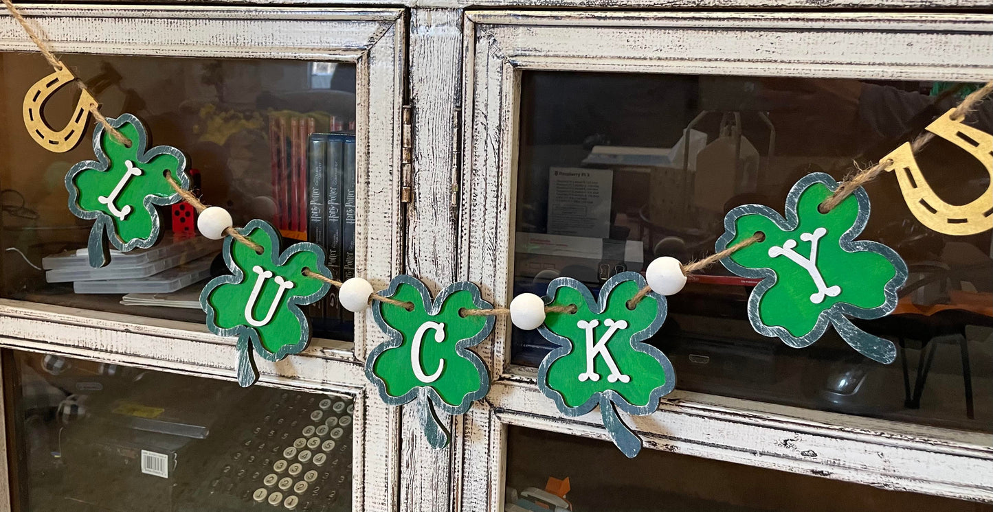 3D Banner - Lucky - St patrick's day