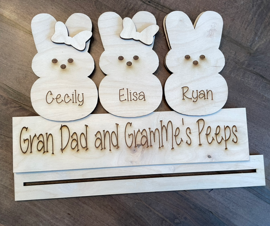 3D Little Bunnies personalized