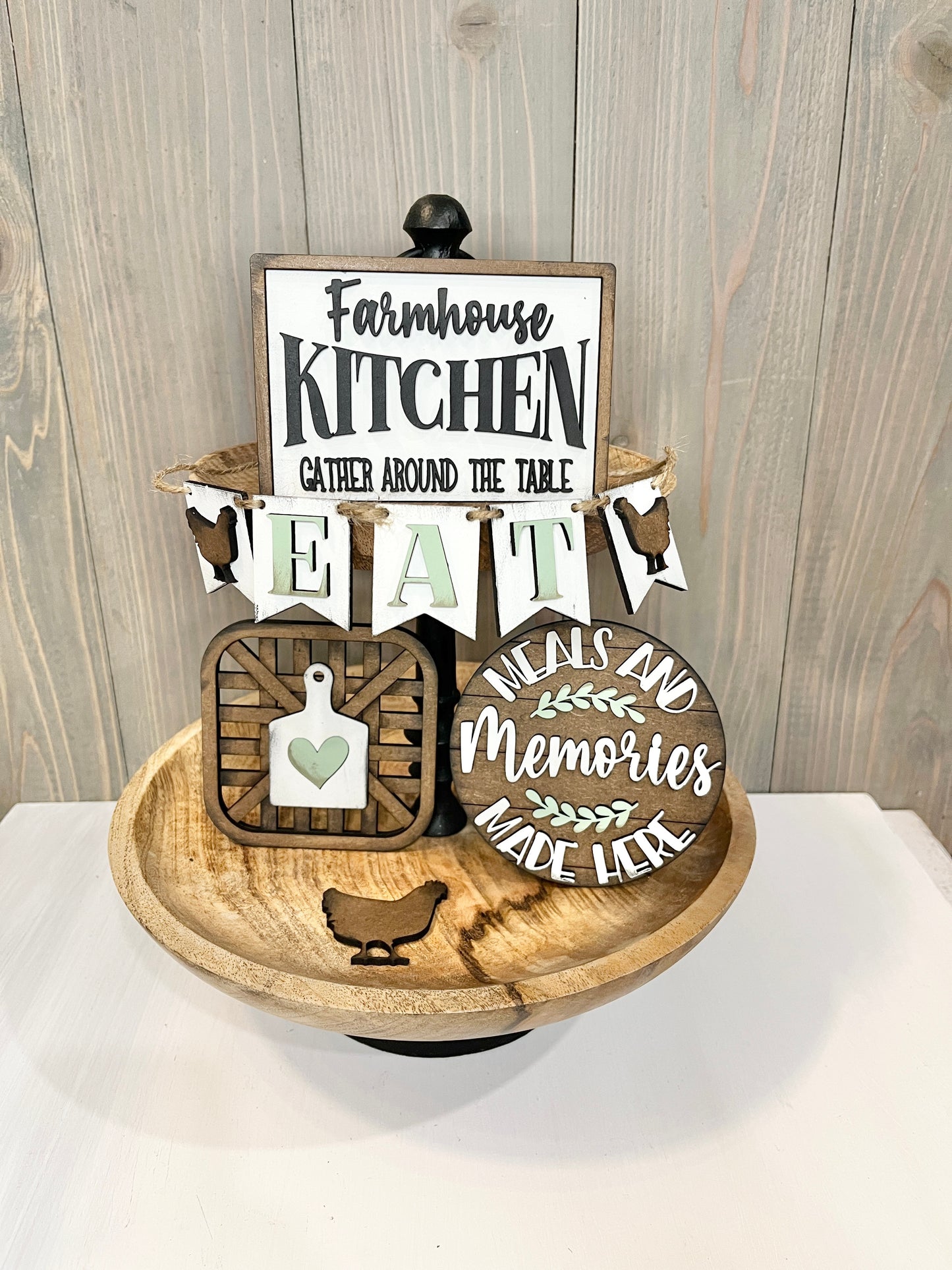 3D Tiered Tray Decor - Farmhouse Kitchen